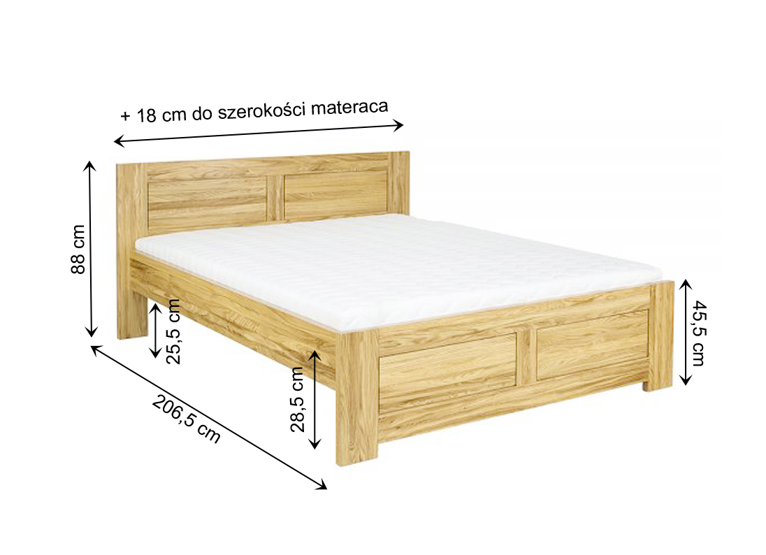 wymiary łóżka