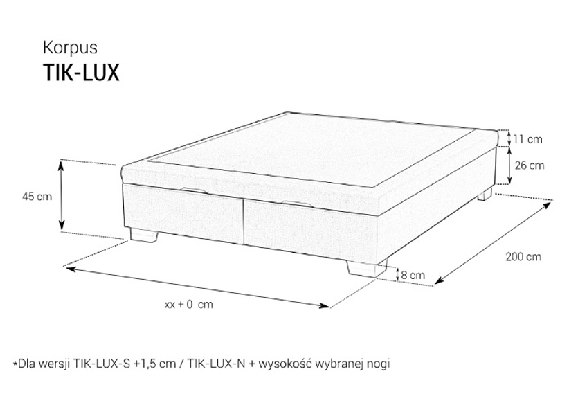 WYMIARY KORUSU TIK LUX