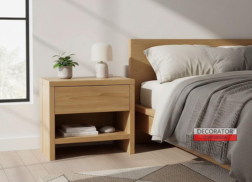 szafka nocna bukowa z decorator swarzedz